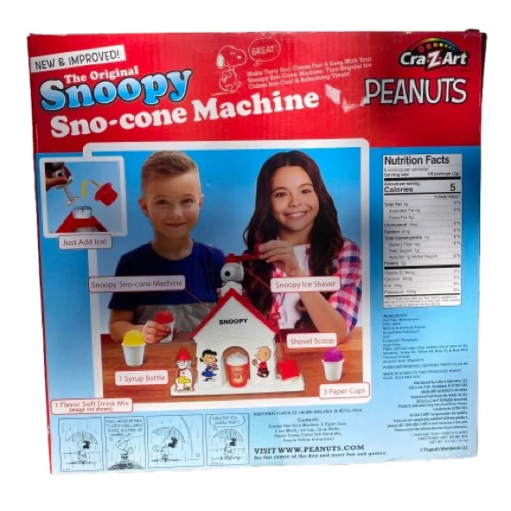 Cra-Z-Art The Original Snoopy Sno-cone Machine Nostalgia NEW In Sealed Box